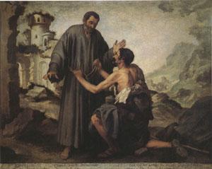 Bartolome Esteban Murillo Brother Juniper and the Beggar (mk05) France oil painting art